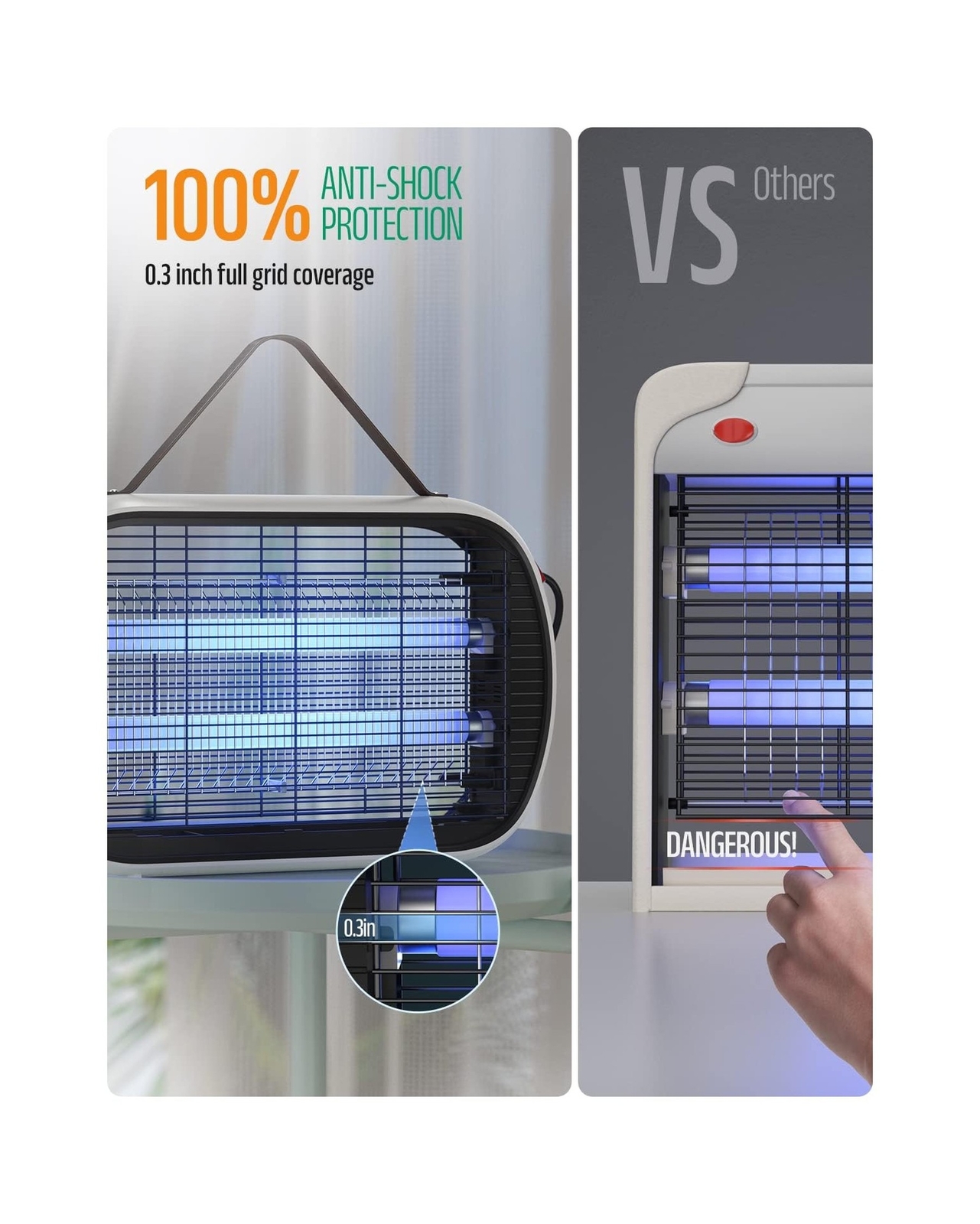 Buzbug Electric Bug Zapper 5000 Sq. Ft. Modern and Stylish 20W Insect Killer …