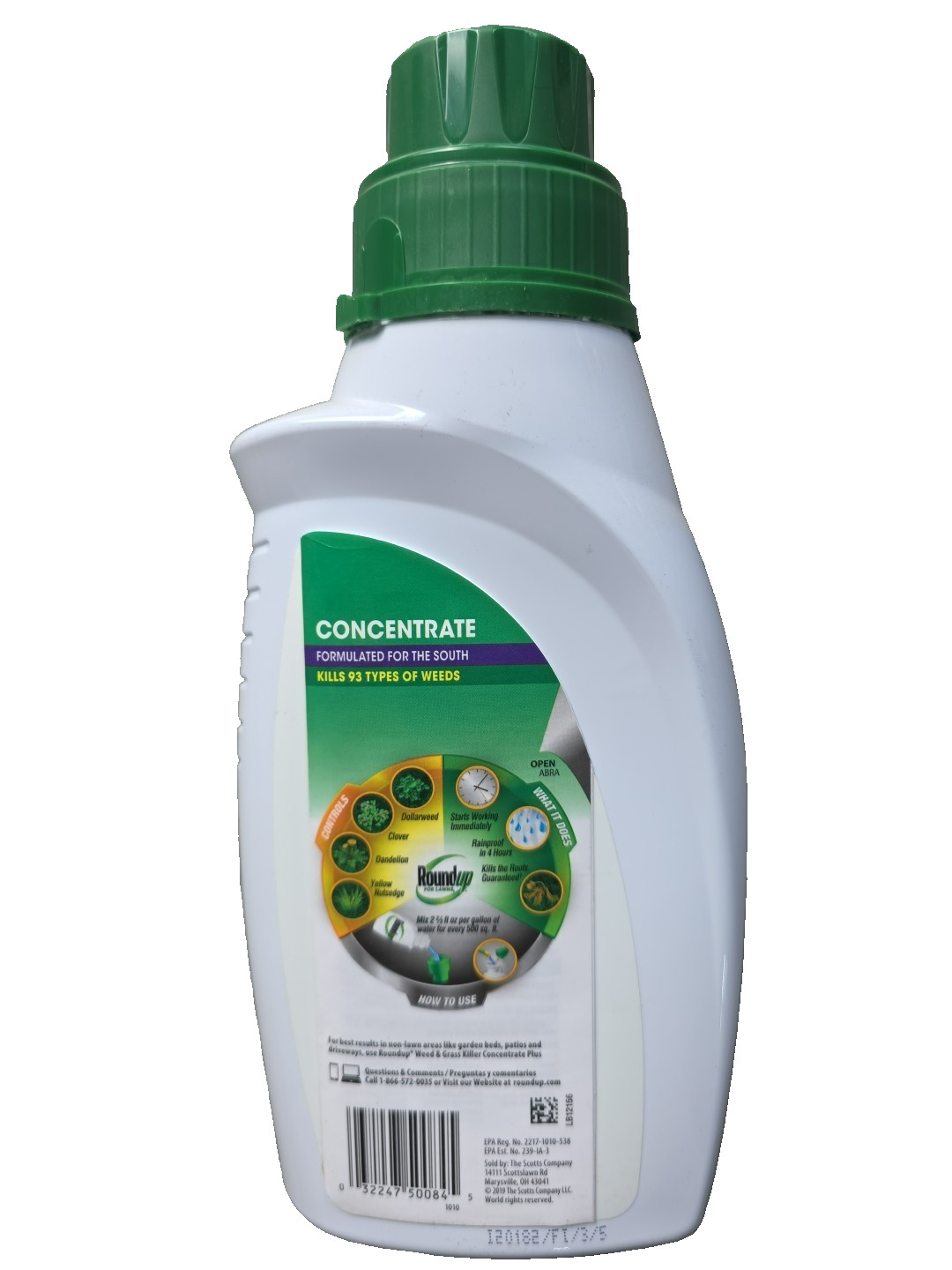 Roundup For Lawns Weed Killer Concentrate 32 Oz Kills Crabgrass Clover Dandelion