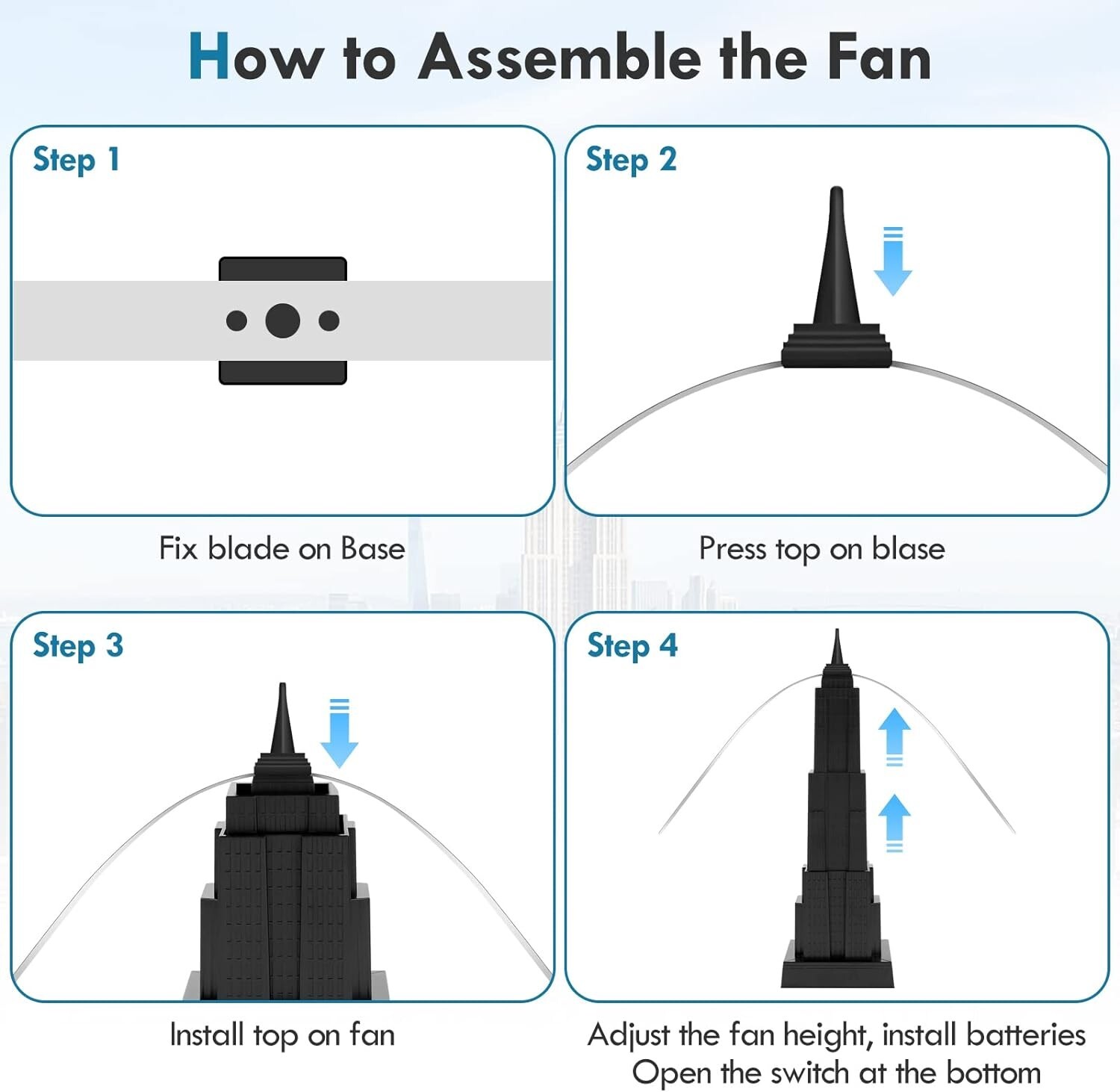 Fly Fans for Tables, Fly Bug Repellent Outdoor Fans with Holographic Blades
