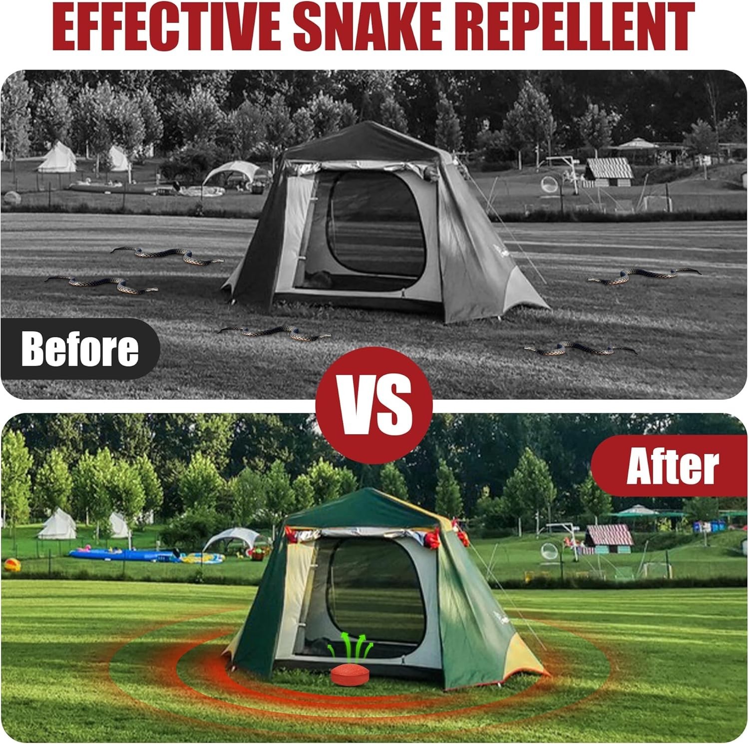 Natural Snake Repellent Balls | Pet & Child Safe, Pack of 12 for Yard Protection