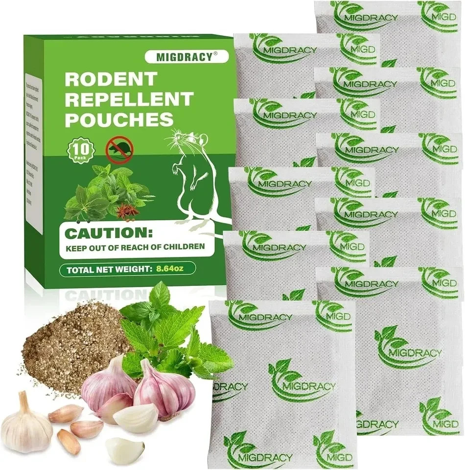 Vamoose Natural Rodent Repellent – 10 Pack Peppermint Oil – Mice & Rat Deterrent