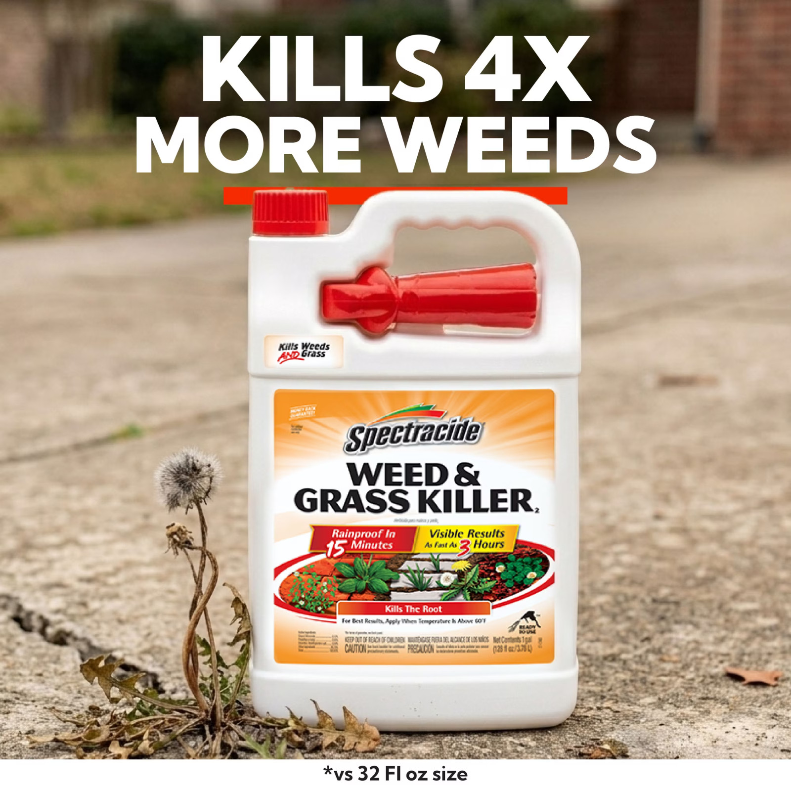 Spectracide Weed and Grass Killer 128 Oz Sprayer Ready-to-use 3 Gallon New..!!