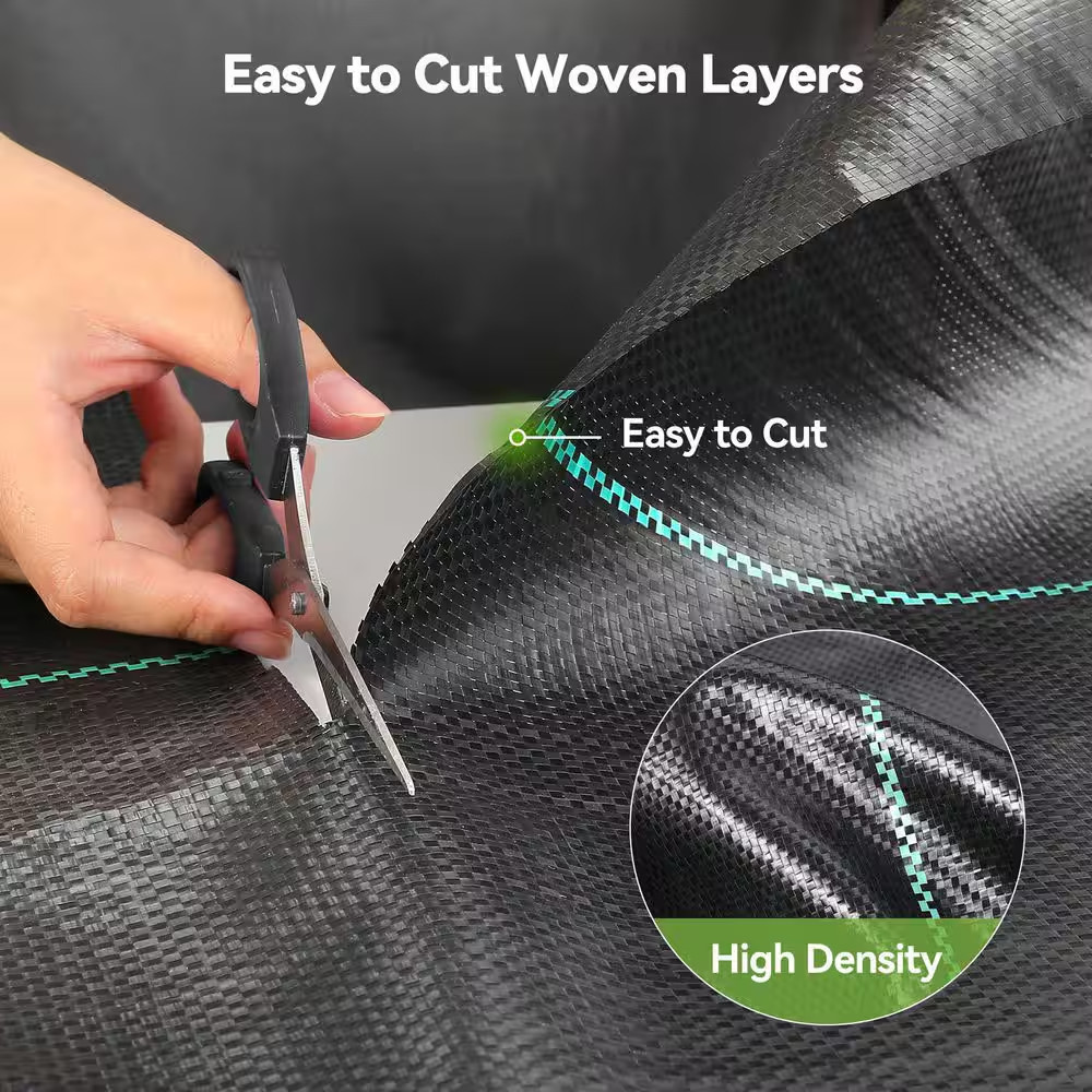 4 Ft. W X 300 Ft. L Heavy Duty Woven Polypropylene Outdoor Weed Barrier Erosion