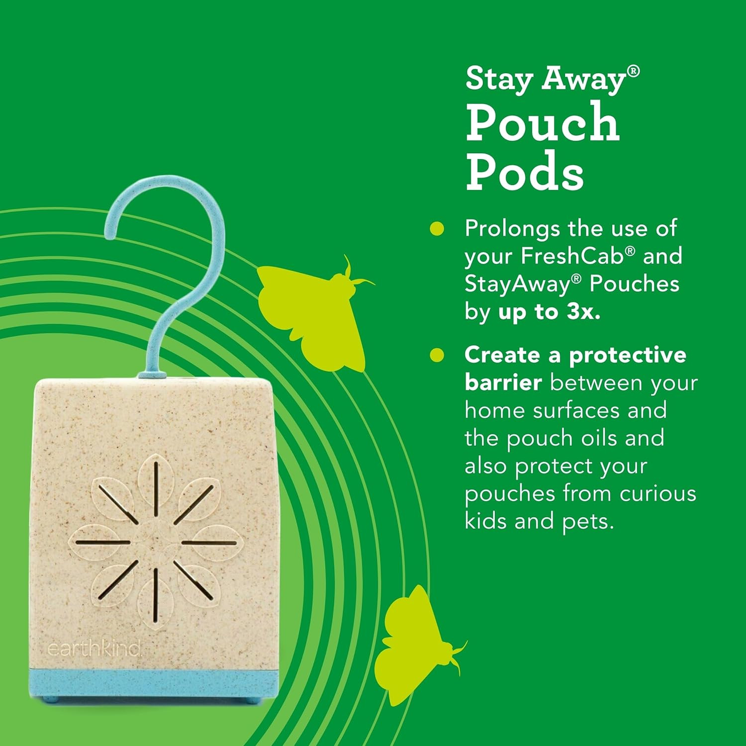 Earthkind Pouch Pod – Protective Pouch Holder for Stay Away Pest Repellent Pouch