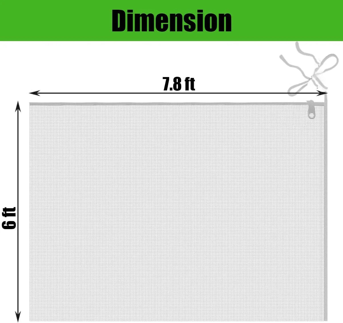 1PCS 6 × 7.8 FT Large Fruit Tree Netting Covers with Double Zipper & Drawstring