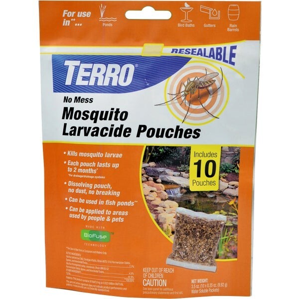 (6-10pks) Terro No Mess Ready To Use Pouch Mosquito Larvacide Killer Model:T1210