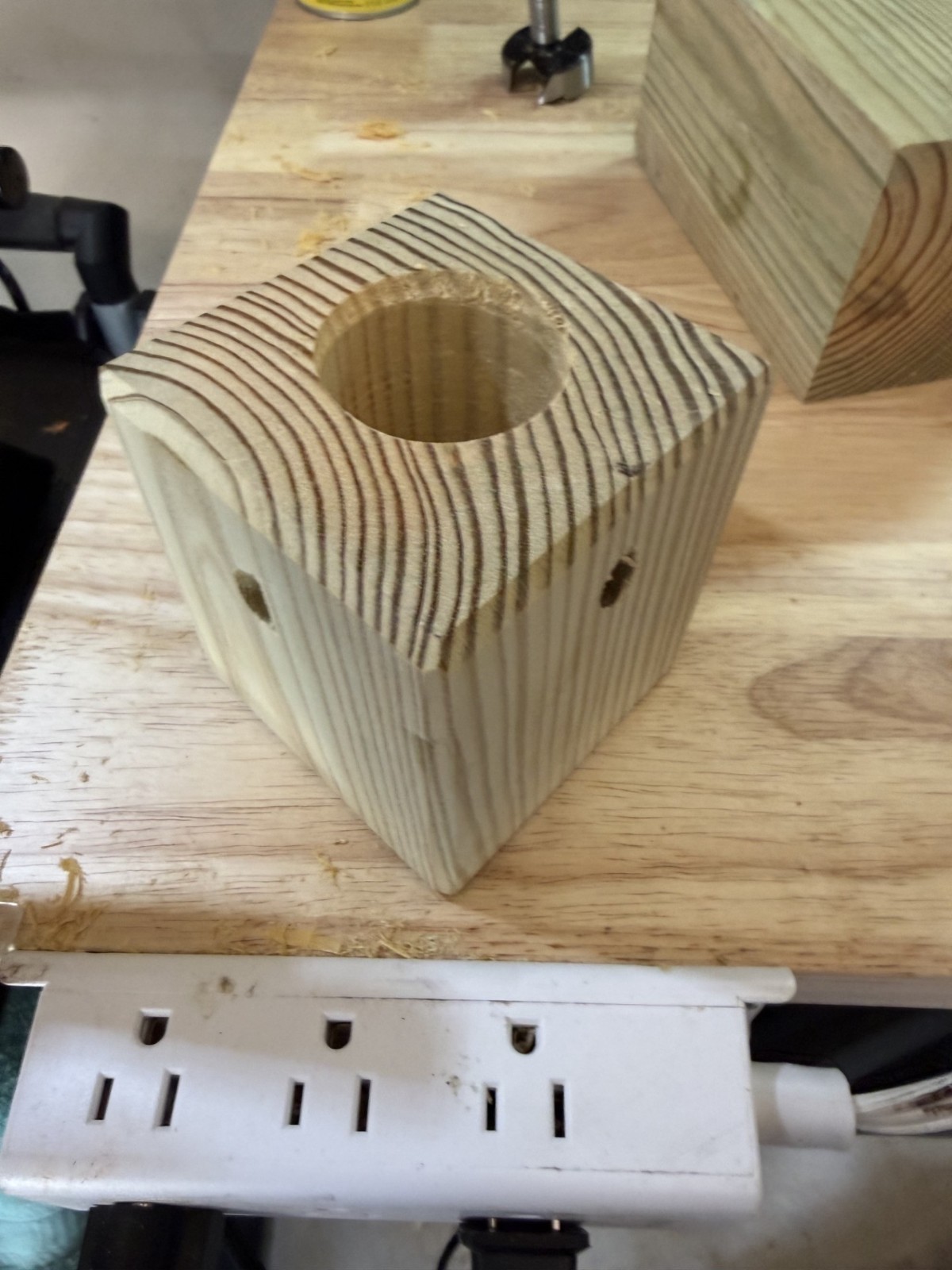 Handmade Set Of 2 Pine Carpenter Bee Traps w/ Jars and DClip Hook Free Shipping!