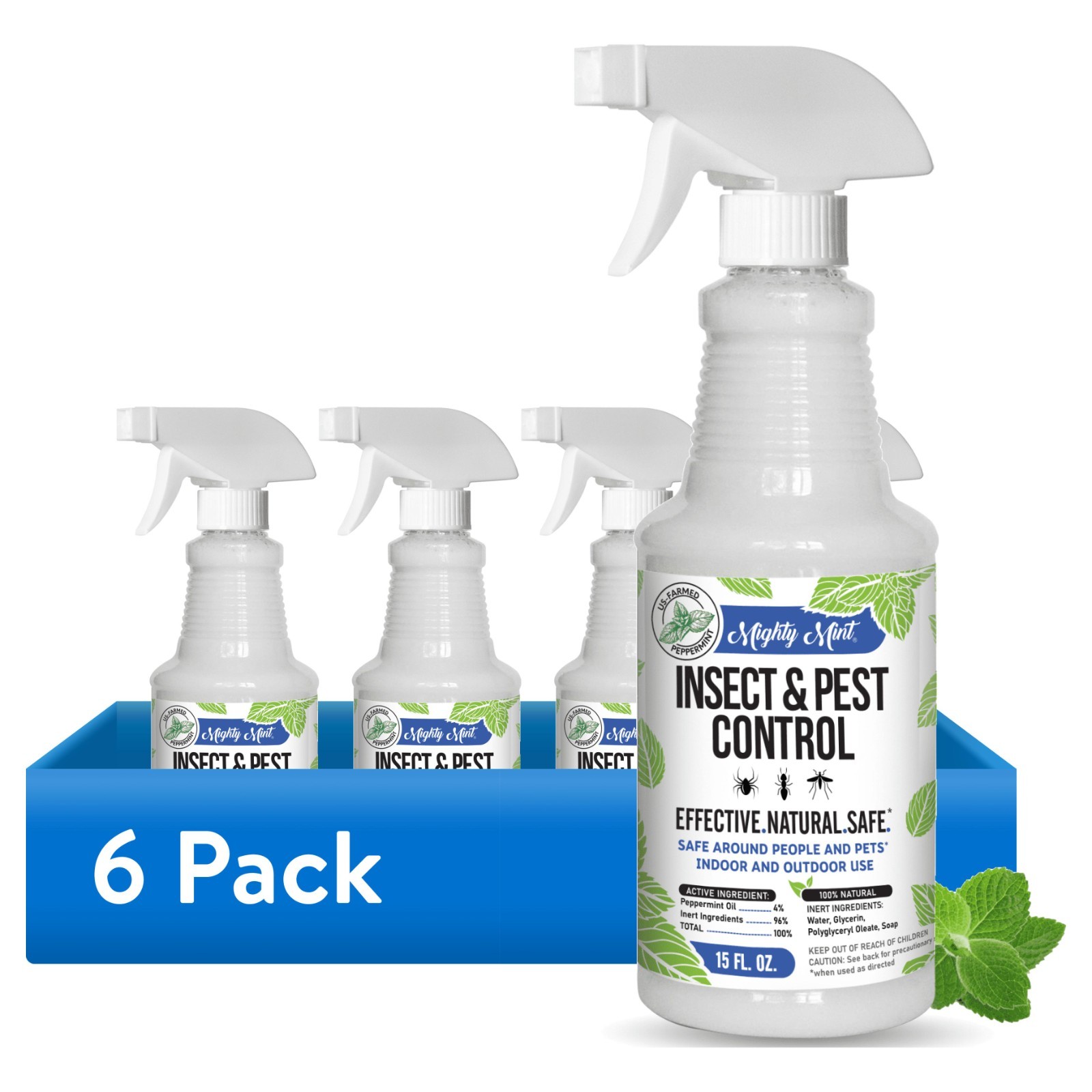 Mighty Mint Insect & Pest Control Spray 15 oz Natural Peppermint Oil Repellent