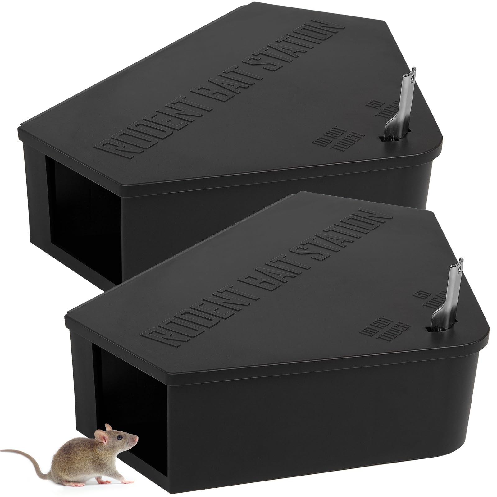 2 Pack Rat Station Box with Keys – Rodent Control, Safe for Kids & Pets, Reusabl