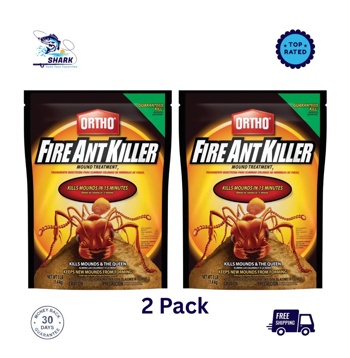 Ortho Fire Ant Killer Mound Treatment1 3 lbs Kills mounds and the queen Two Pack