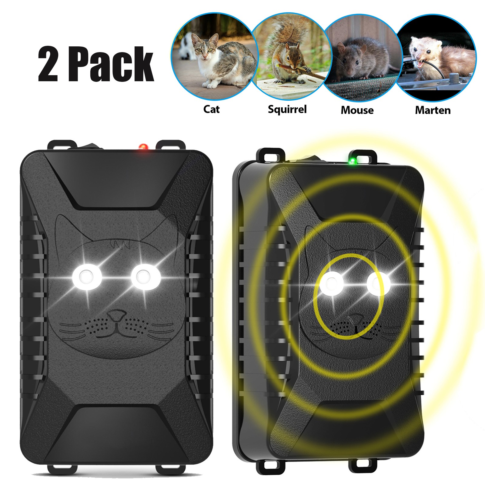 4 Pcs Ultrasonic Pest Reject Car Control Electronic Repellent Rat Mice Repeller