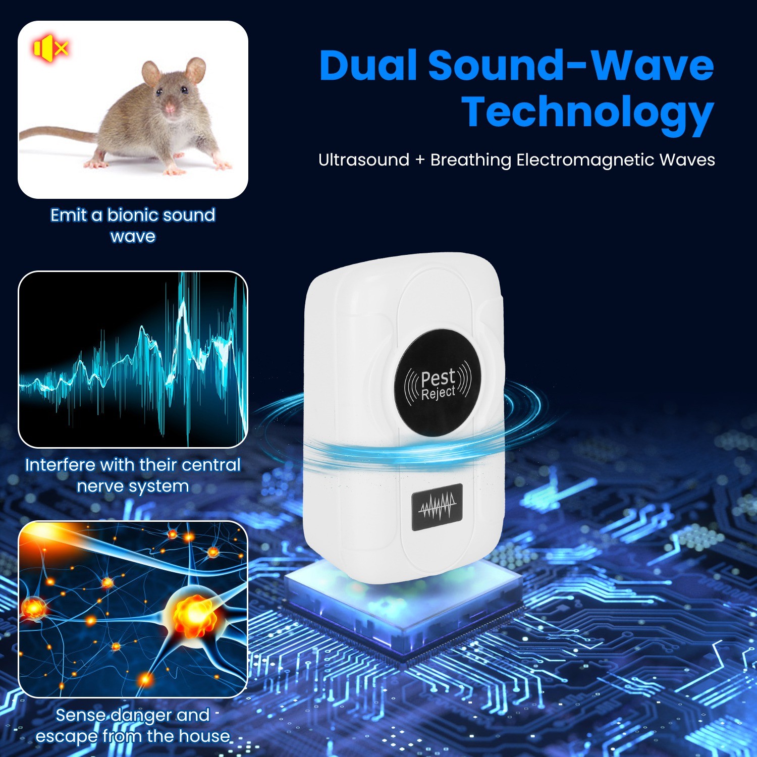 6/12PCS Ultrasonic Electronic Indoor Plug in Repellent for Insects