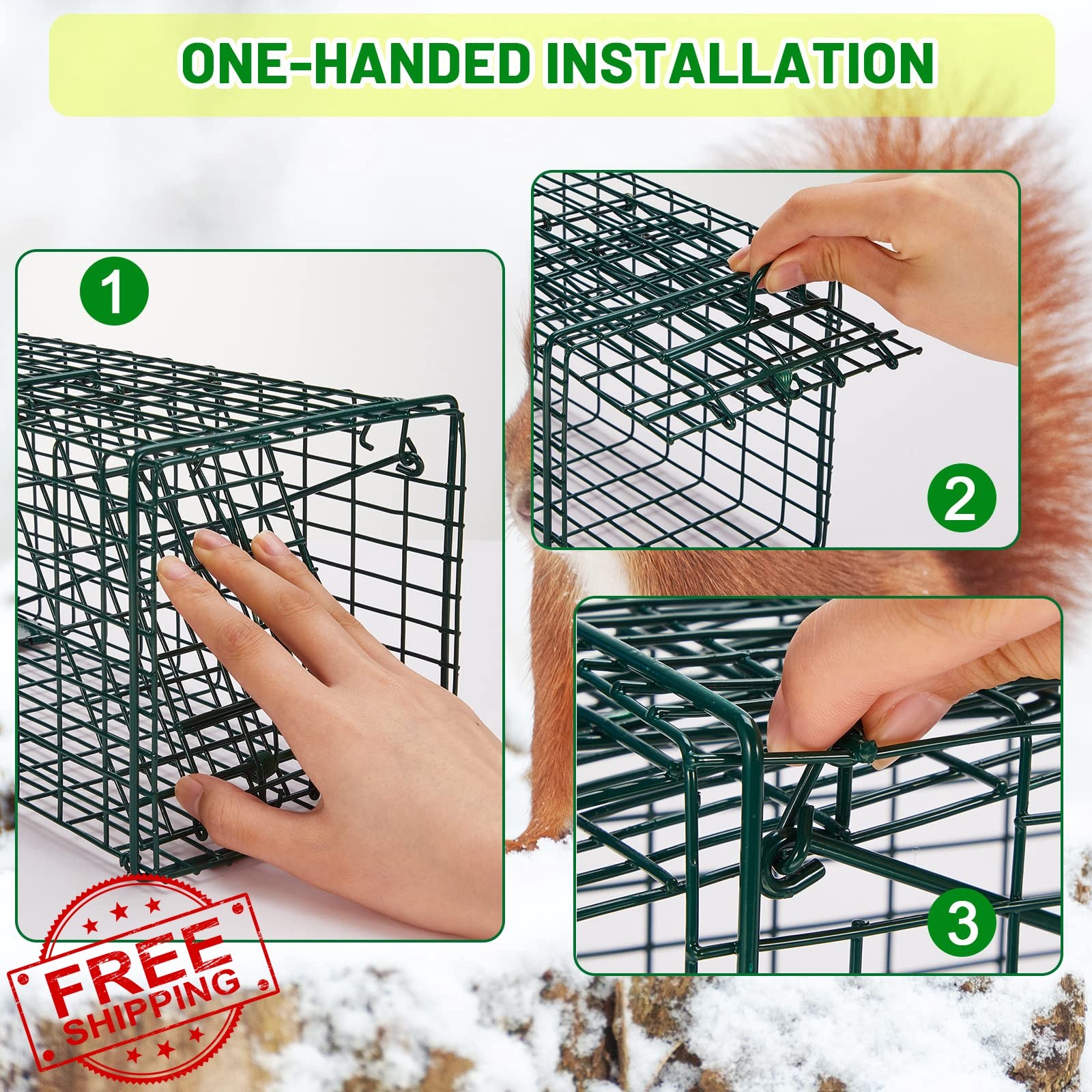 Qualirey Green 1 Pcs Live Animal Trap