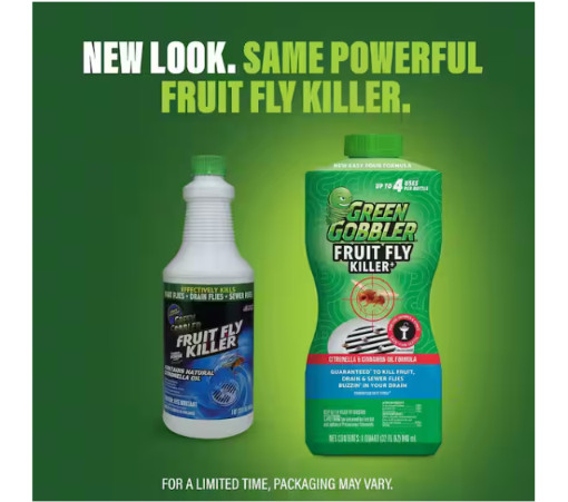 Fruit Fly Drain Fly Killer Gel Drain Treatment 32oz Clings Pipes Septic Safe
