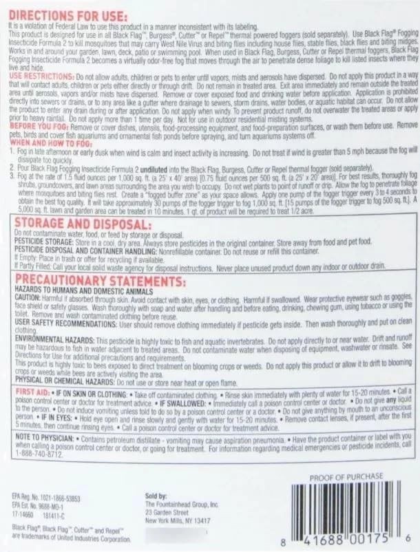 Black Flag Fogging Insecticide Ready-To-Use 5000 sq-ft Coverage Area 64oz 3Pack