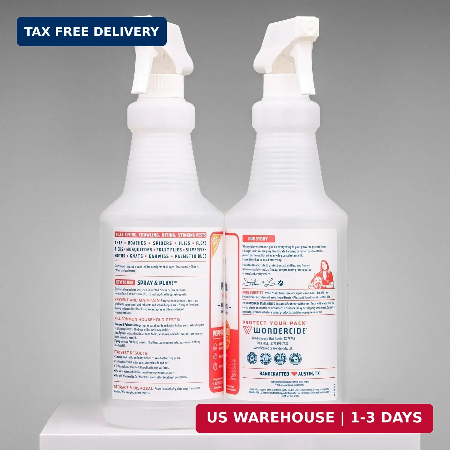 Wondercide – Indoor Pest Control Spray for Home and Kitchen – Ant, Roach, Spider