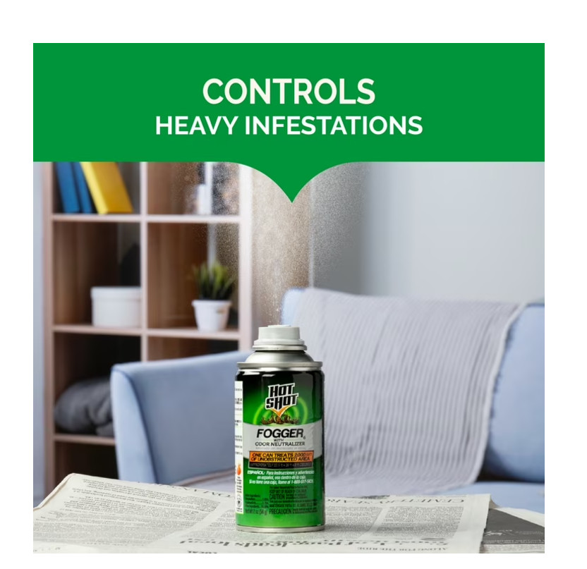 6 Can Fogger Bomb Insect Killer Bug Flies Roach Spider Indoor Bed Kill Shot Tick