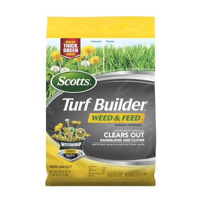 Scotts Turf Builder Weed & Feed Controls Dandelion 4,000 sq ft 11.32 lbs