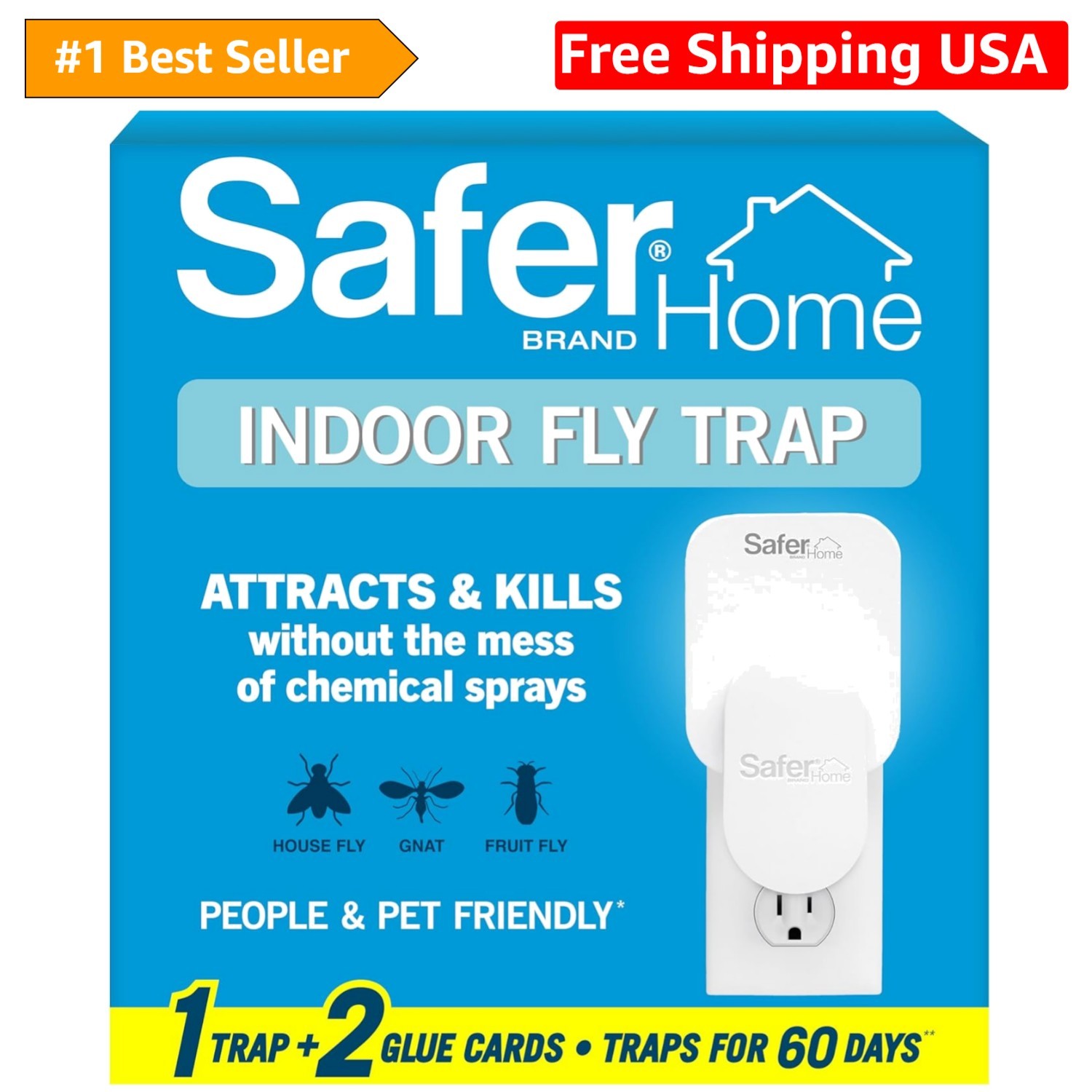 Compact 24/7 Indoor Plug-In Fly Trap – Effective Ultraviolet Pest Attractor