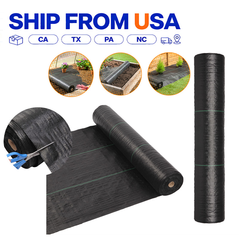 4*100ft Black Weeding Cloth Polyethylene Foldable Ground Cover