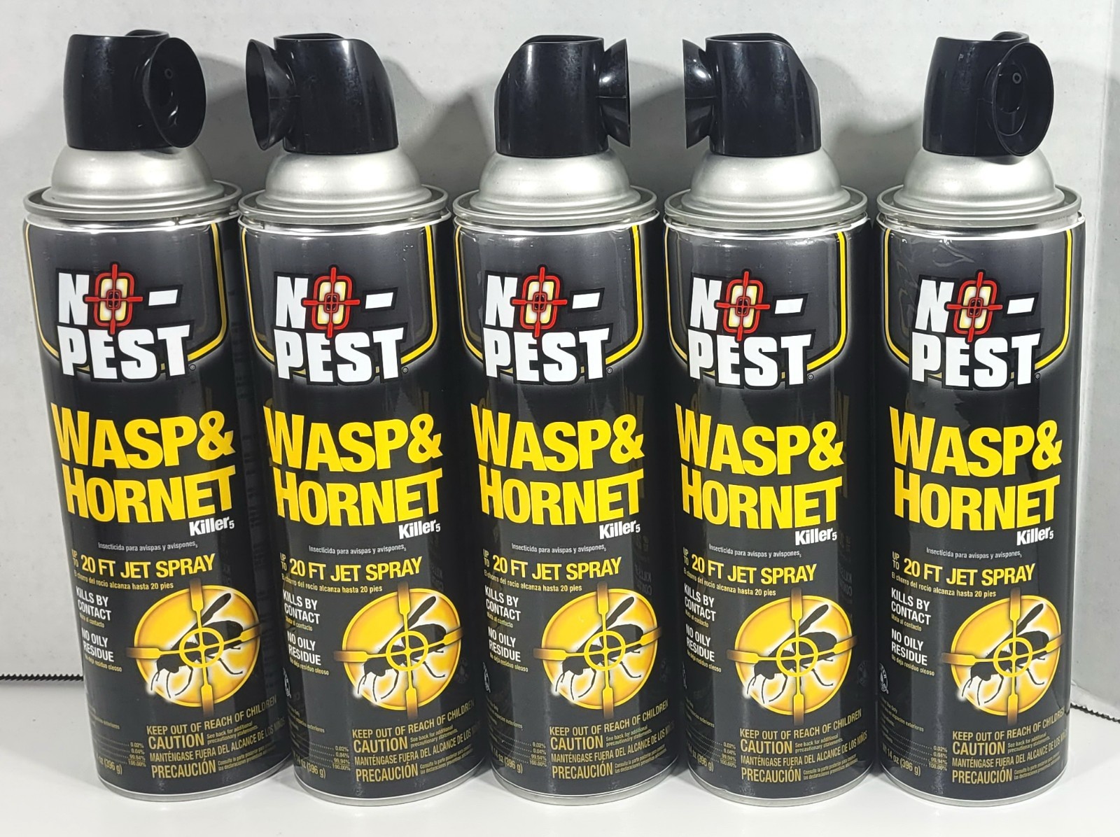 5 NEW NO PEST WASP AND HORNET SPRAY/KILLER 14OZ. SPRAY 14 oz Each FREE SHIPPING