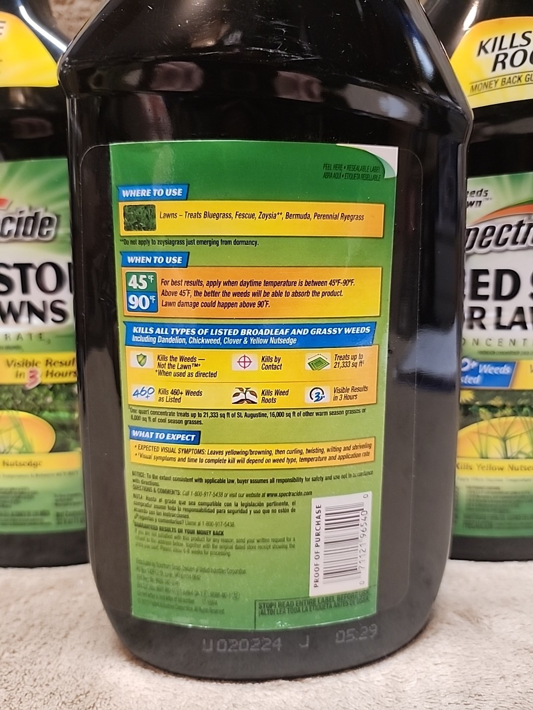 Lot of 3: Spectracide Weed Stop For Lawns Concentrate 32oz Bottles