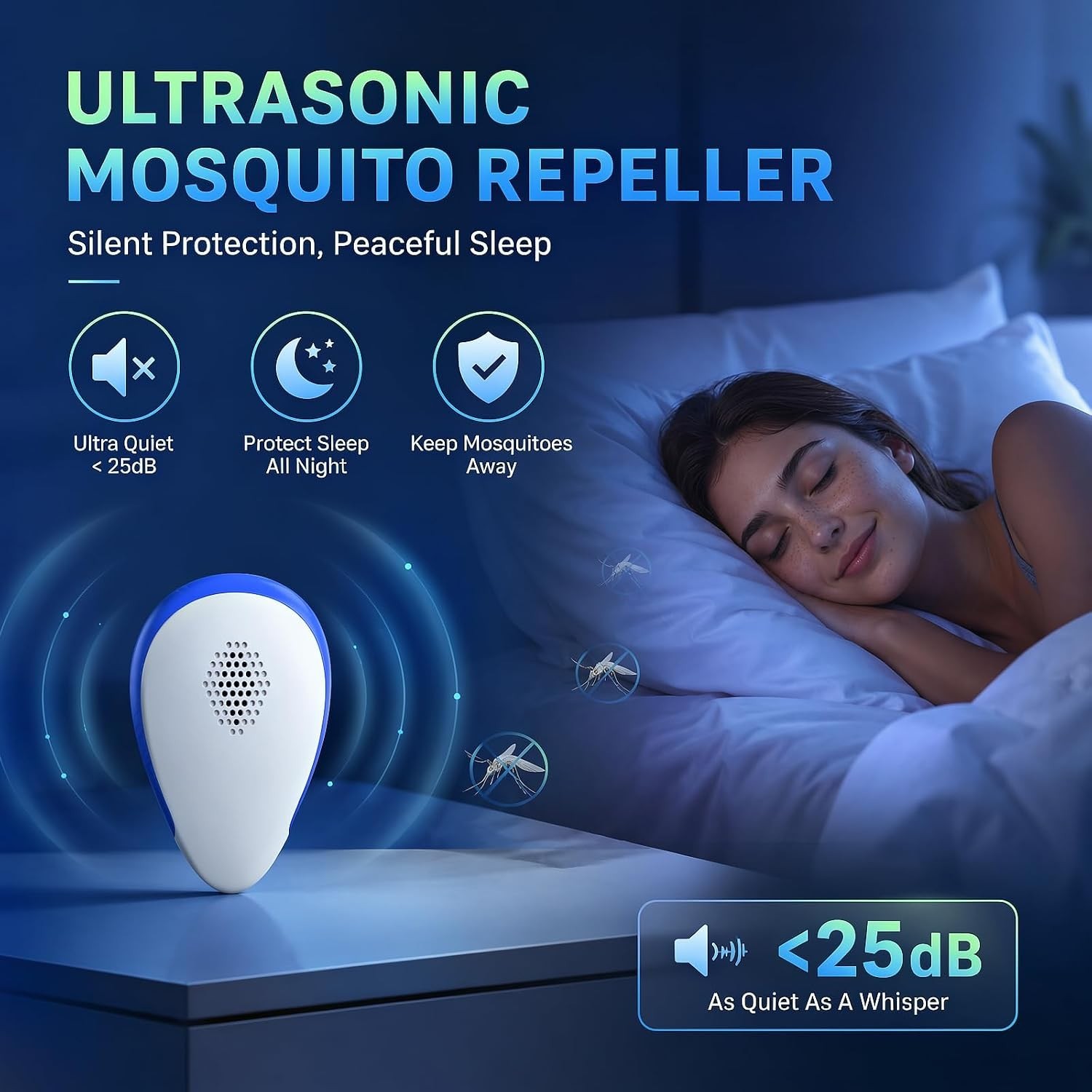 Pest Pro 2026 Ultrasonic Pest Repeller Plug-In Indoor Mouse Bug Repellent