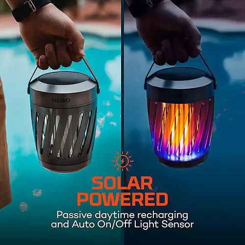 NEW Skeeter Hawk Solar Zapper and Lantern w/Flickering Flame # SKE-ZAP-1007 Nebo