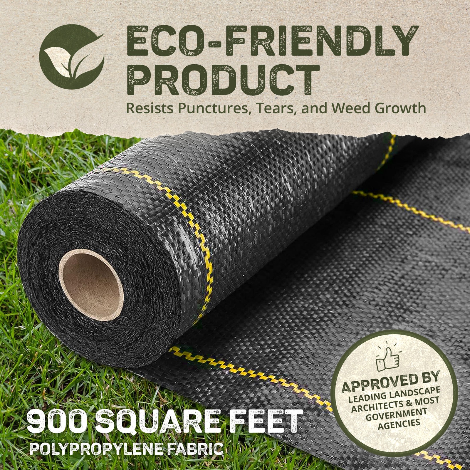 DeWitt Sunbelt 3.2oz 3′ x 300′ Woven Weed Barrier Landscape Fabric Ground Cover