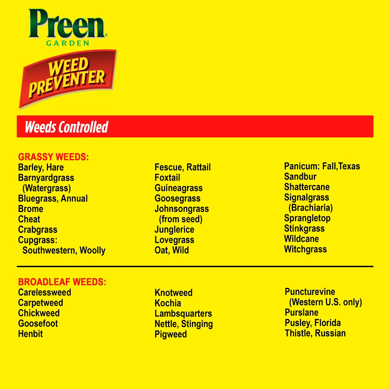 Preen Garden Weed Preventer 16 lbs Covers 2,560 sq. ft. Garden Lawn Backyard NEW