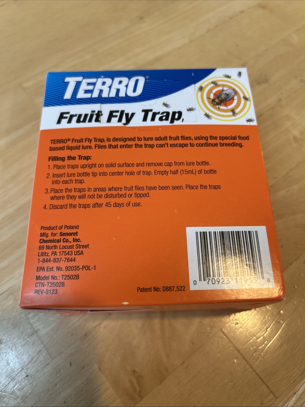 TERRO Indoor Fruit Fly Trap with Built in Window 2 Traps + 90 day Lure Supply