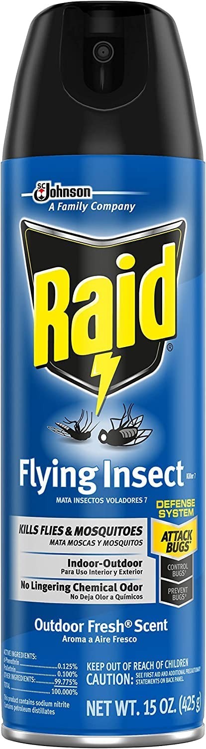 Raid Flying Insect Killer Formula Outdoor Fresh Scent, Aerosol 15 oz