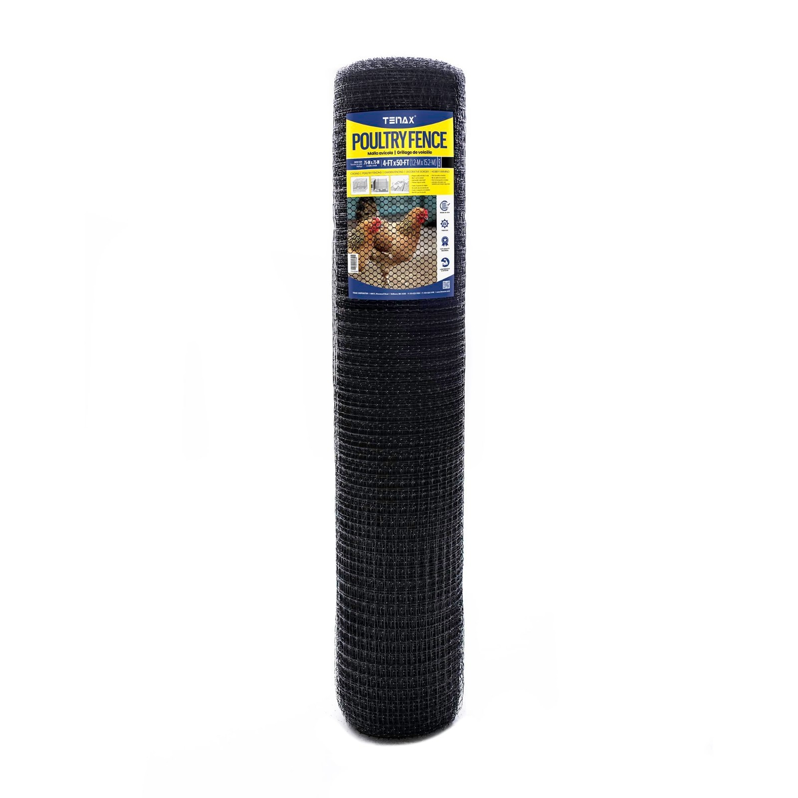Heavy Duty Deer Netting 7ft x 100ft – Garden Protection, Black Polypropylene