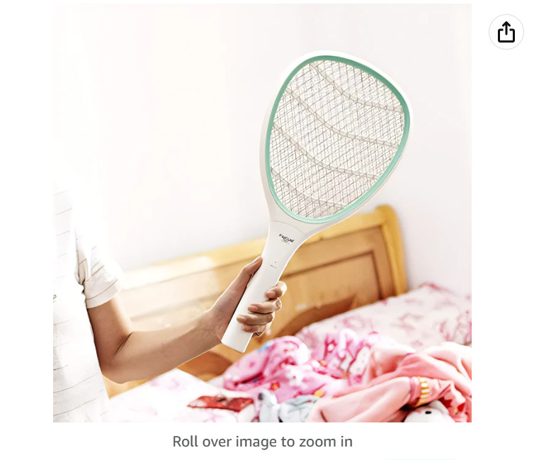 Electric Insect Killer Racket Pachi- kun Mosquito Trap Fly USB Rechargeable
