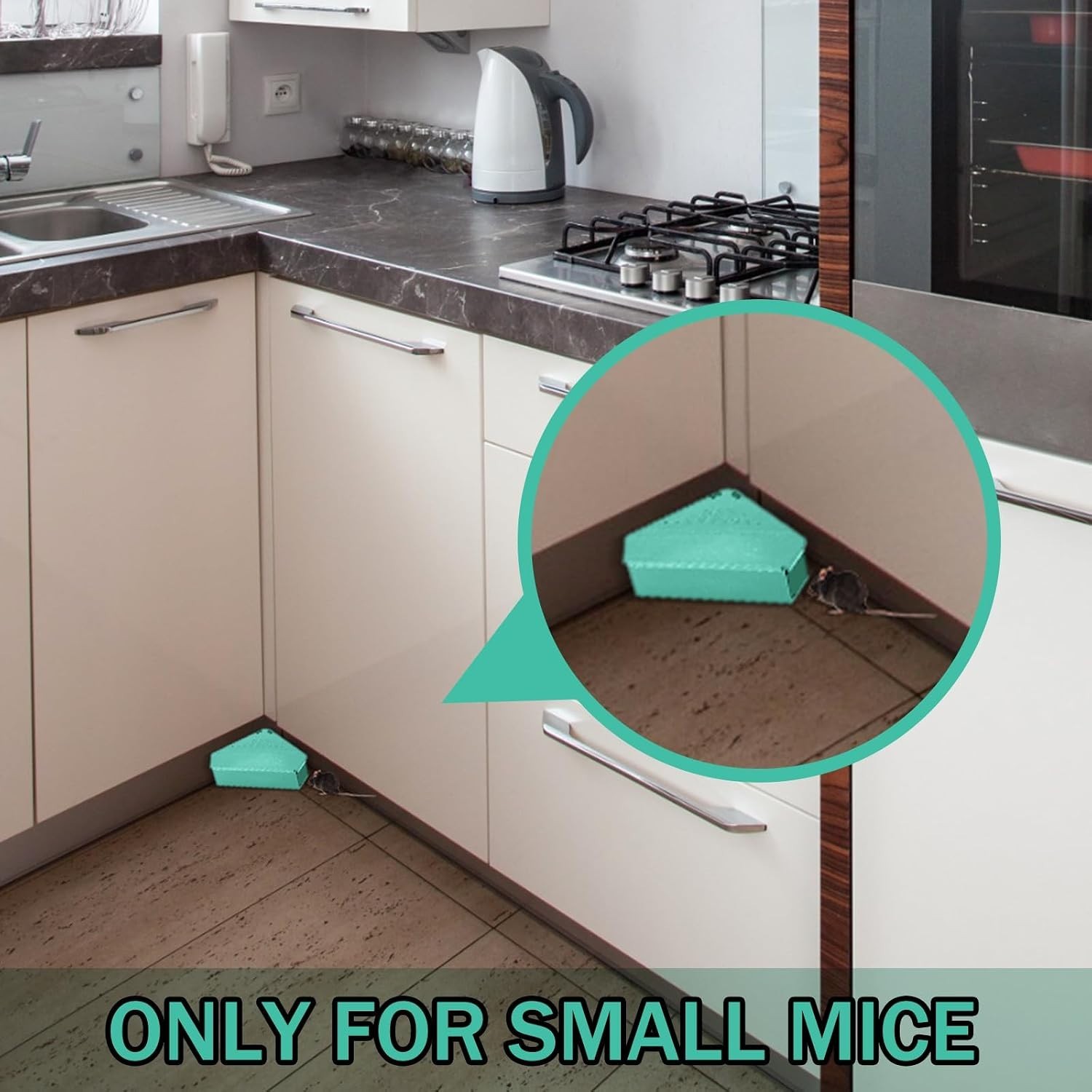 Set of 36 Lockable Mouse Stations – Modern Blue, Enclosed Design, Key Included