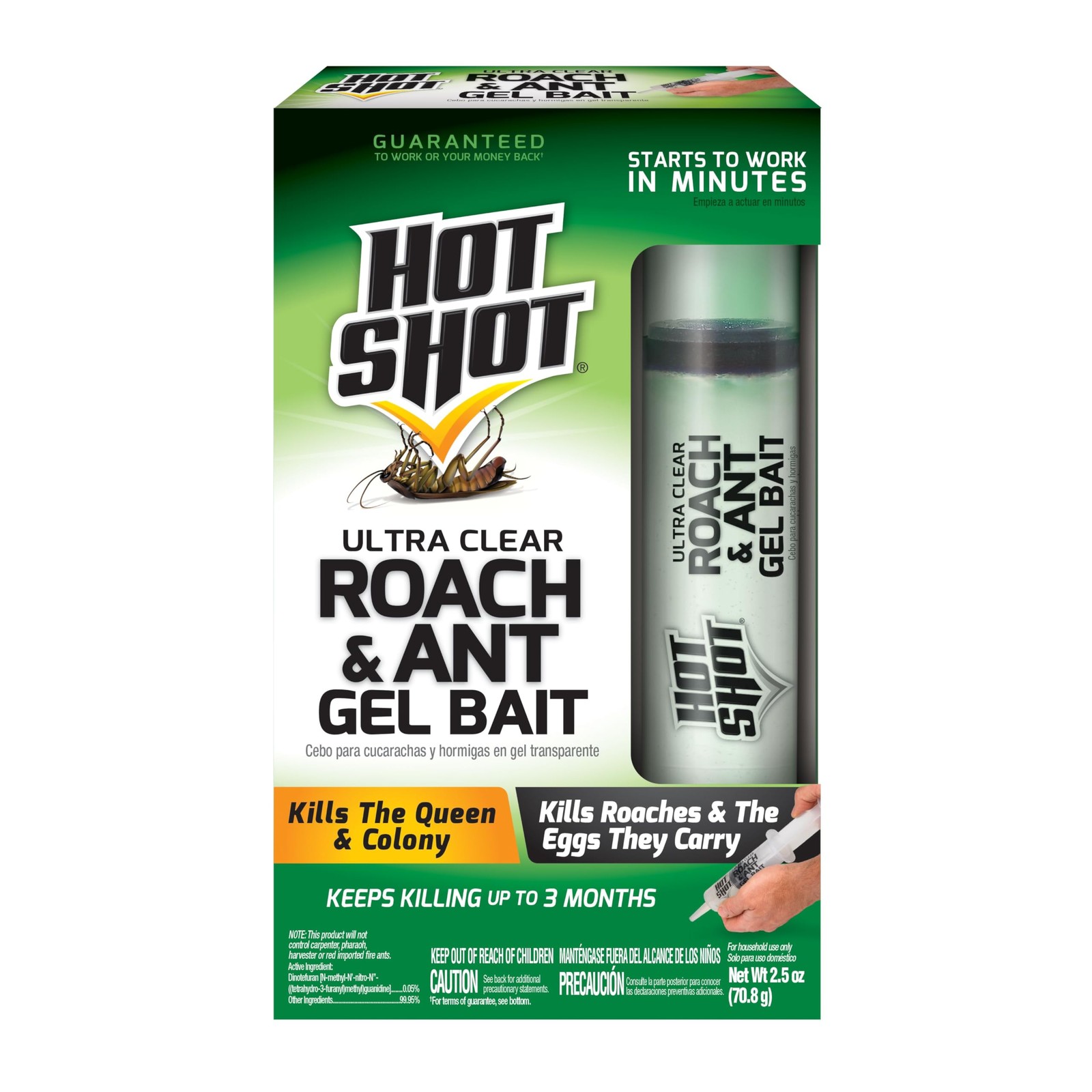 Hot Shot Ultra Clear Roach & Ant Gel Bait, 2.5 1 Count (Pack of 1),