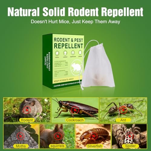 20 PCS Mouse Repellent Balls, Peppermint Oil Pest Control Repeller for Rodents