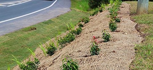 Jute Erosion Control, Soil Saver Mesh Blanket – 48″ Wide x 20 Yards (60 feet …