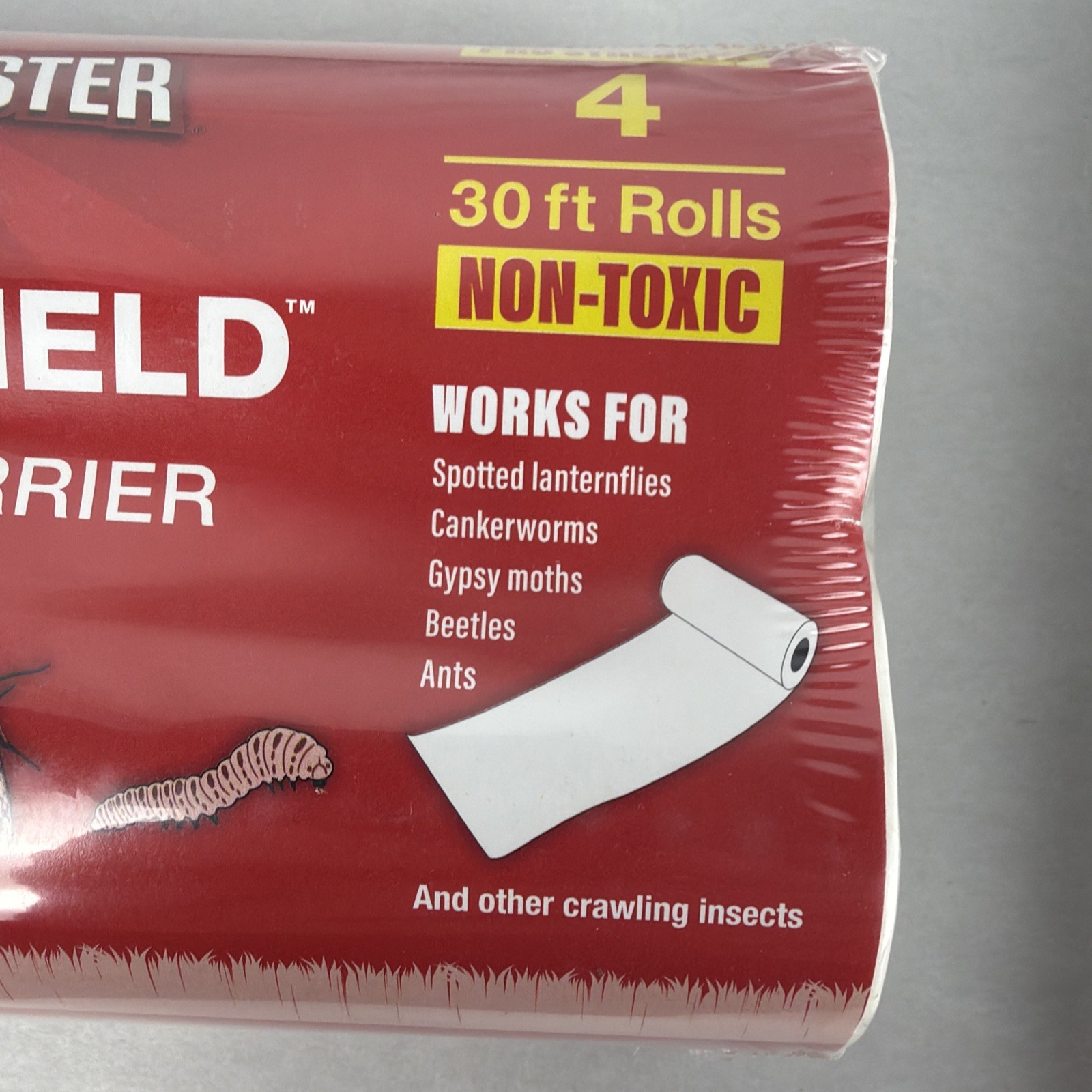 Tree Shield Lantern Fly & Ant Traps Insect Barrier, 4 Rolls 30Ft Each Catchmaste