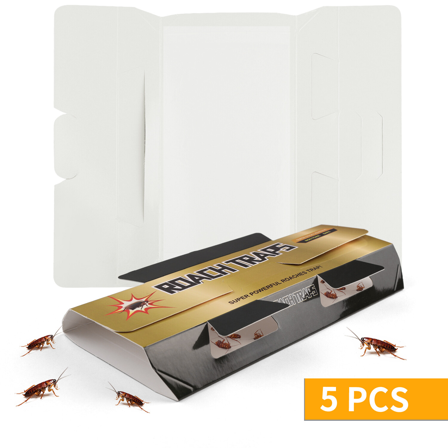 Heavy Duty Roach Glue Traps 5-20 PCS – Non-Toxic Cockroach Insect Catcher Indoor