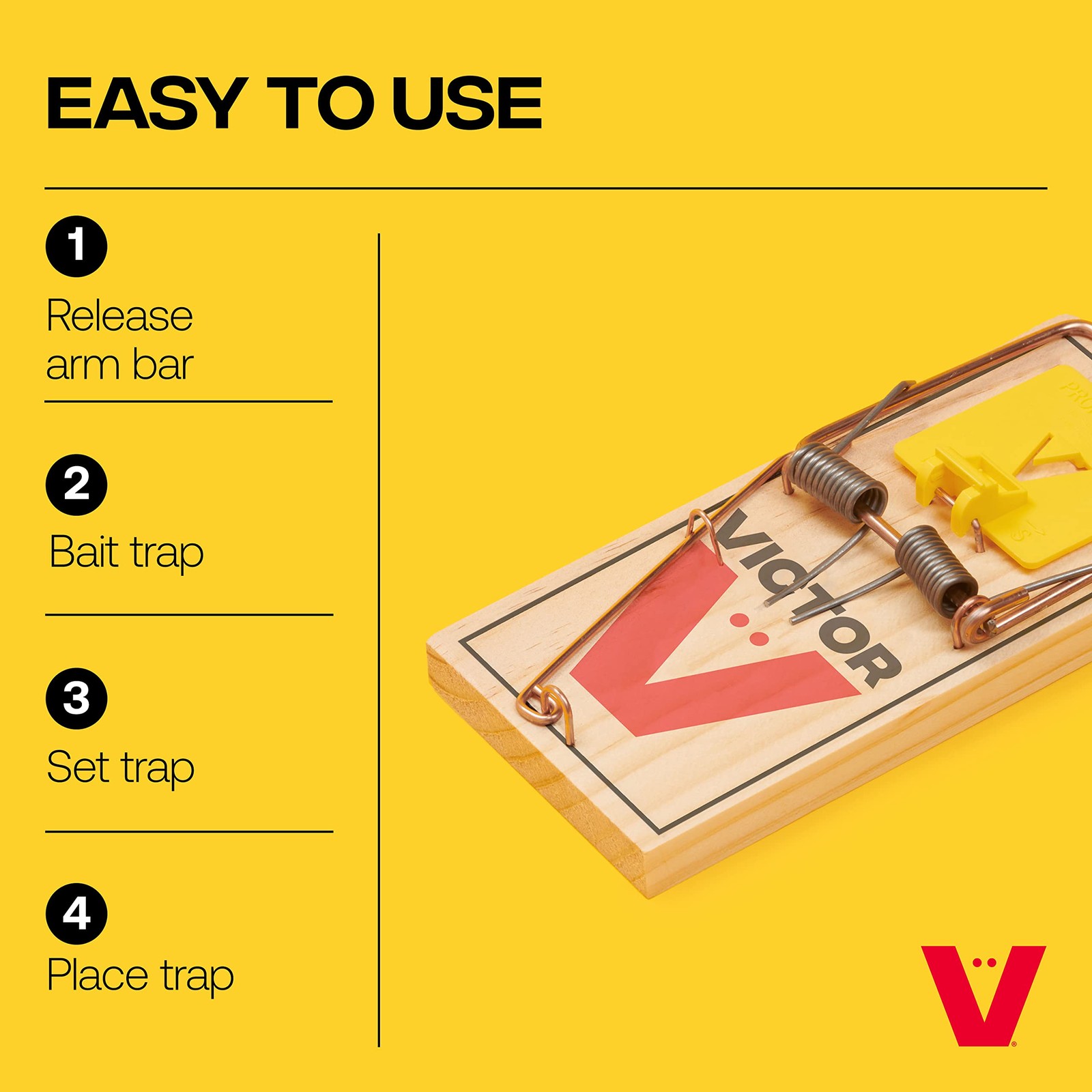 Natural Yellow Rat Trap Pest Control Device Easy Set Design Quick Effective Use