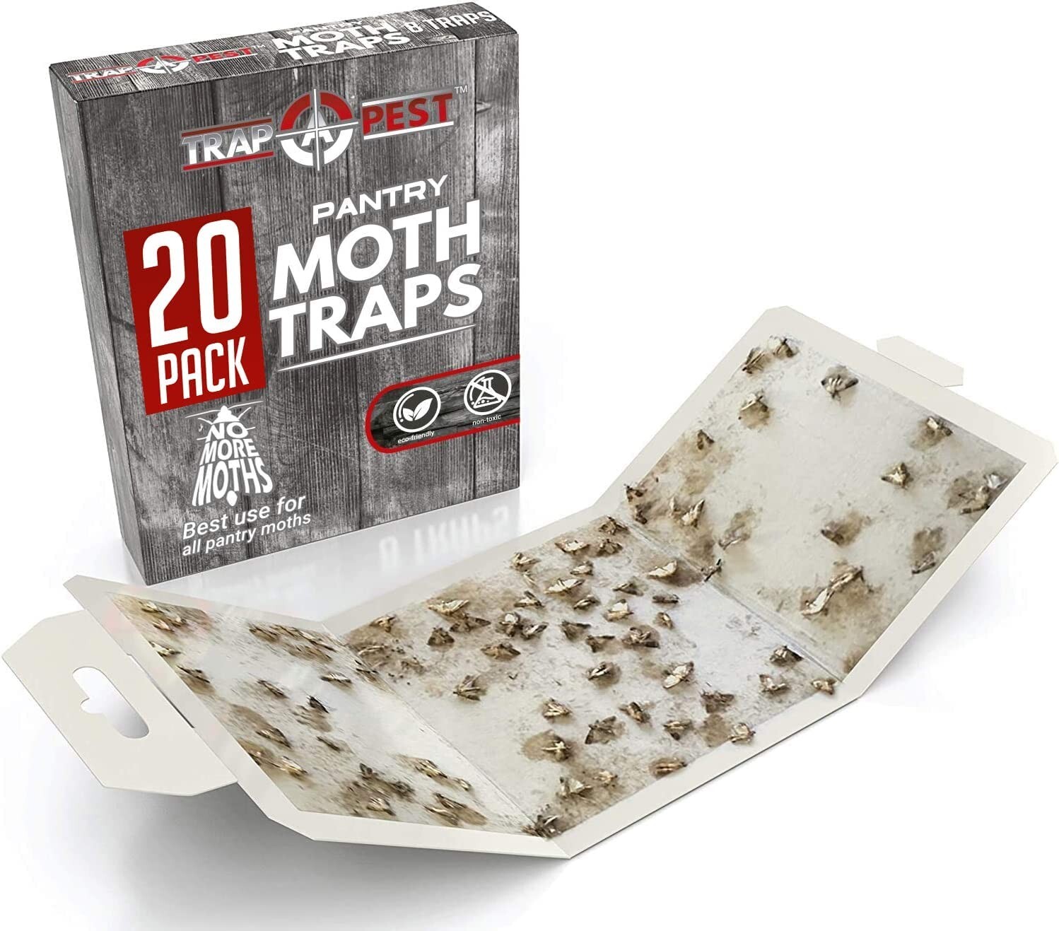 20 Pack Pantry Moth Traps – Safe And Effective For Food And Cupboard – Glue With