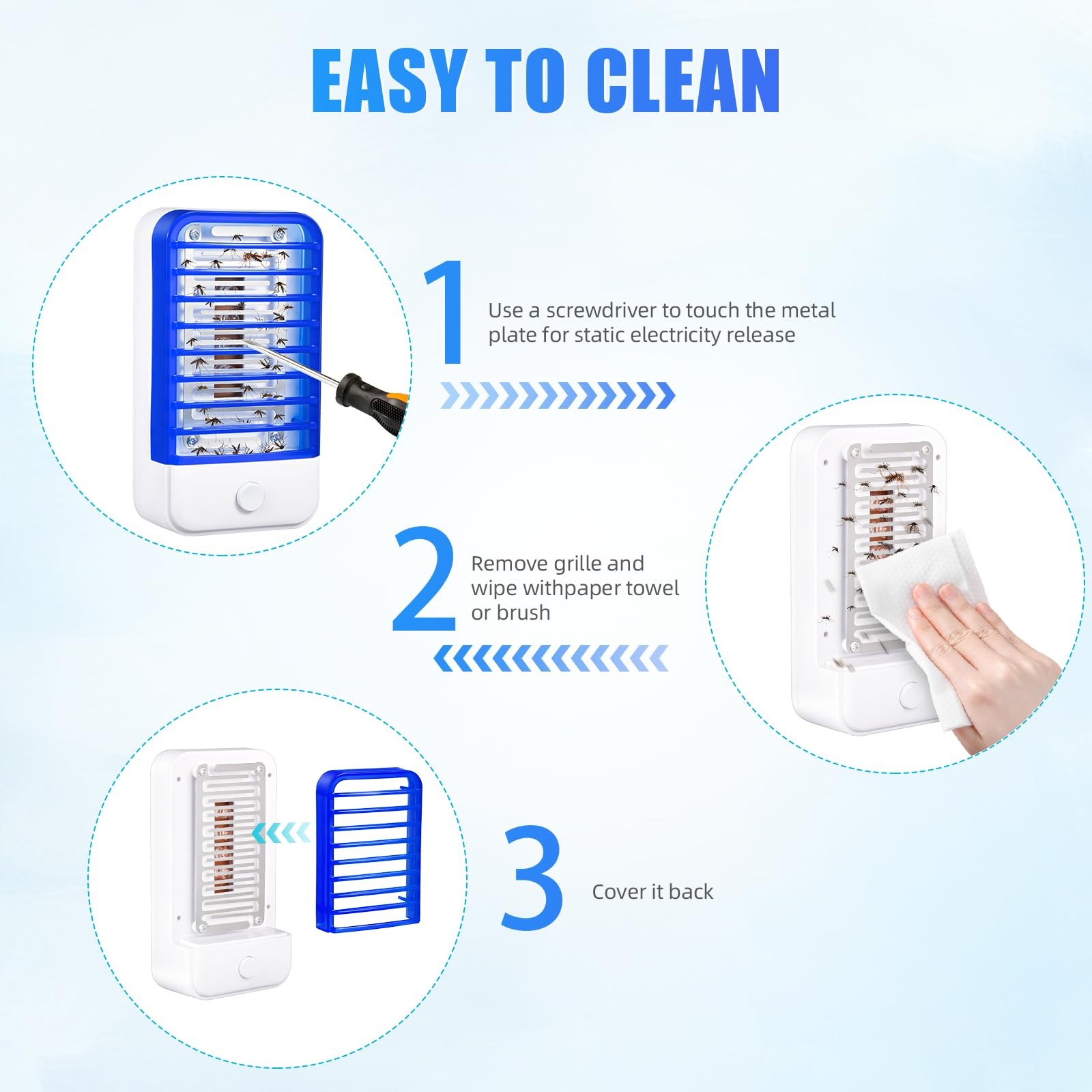 4 Pack Bug Zapper Plug in, Indoor Flying Insect Trap for Mosquito, Fly, Gnat …