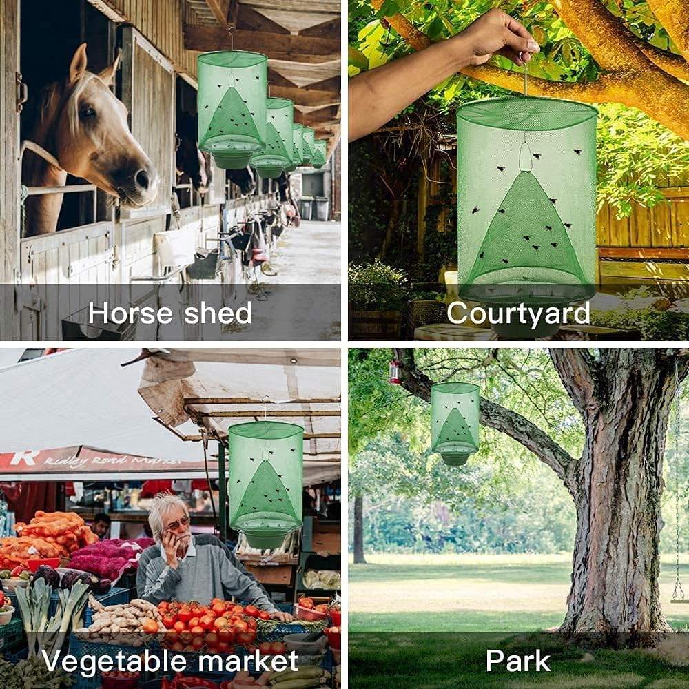 4 Pcs The Ranch Fly Trap Outdoor Fly Trap Killer Bug Net Cage Perfect for Horses
