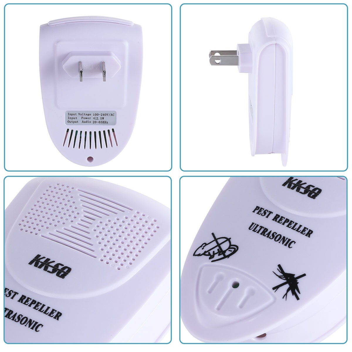 Ultrasonic Anti Rat Mouse Bug Mosquito Flea Pest Cockroach Mice Repeller US Plug