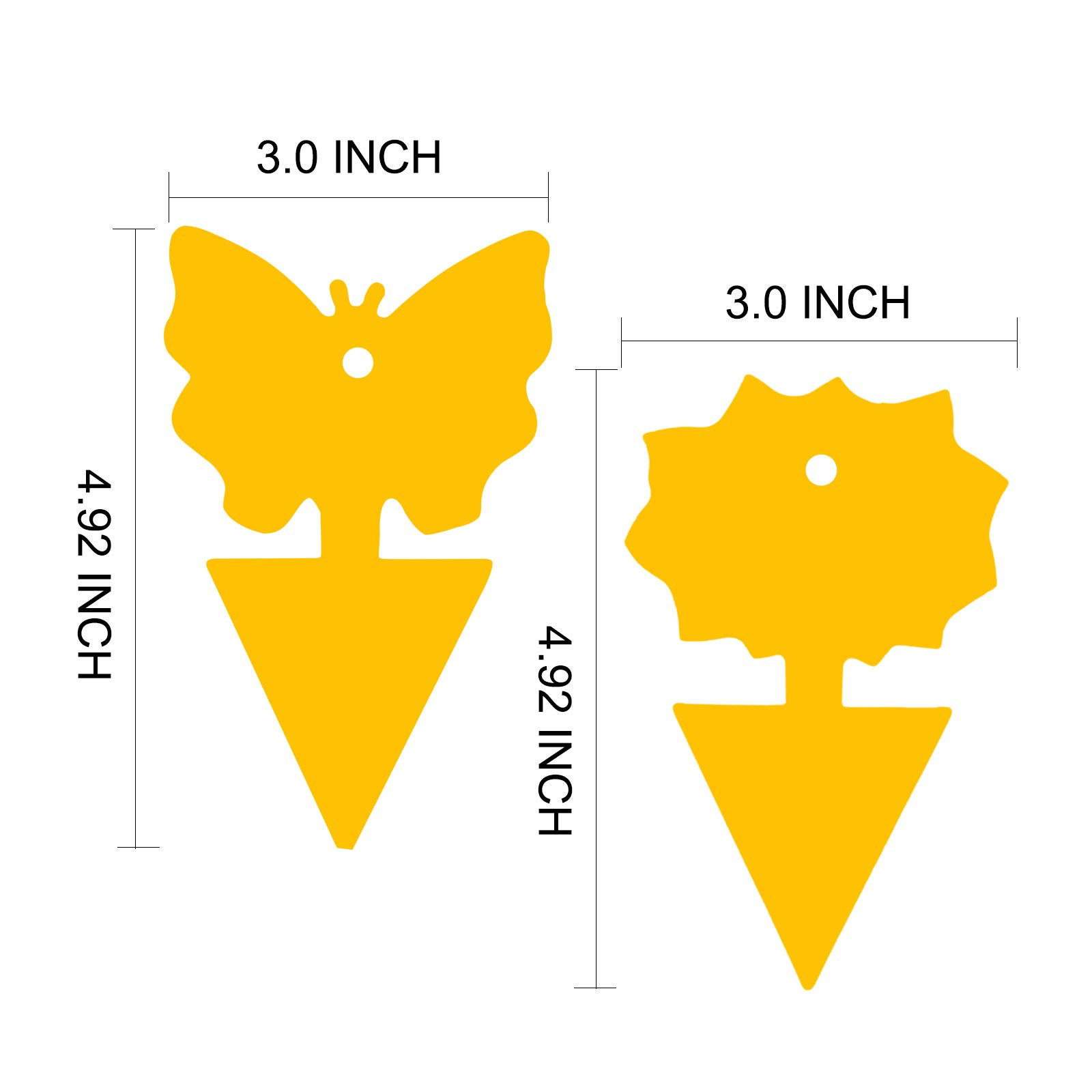 96PCS Fruit Fly Sticky Traps, Gnat Traps Insect Trap for Plants Kitchen Indoo…