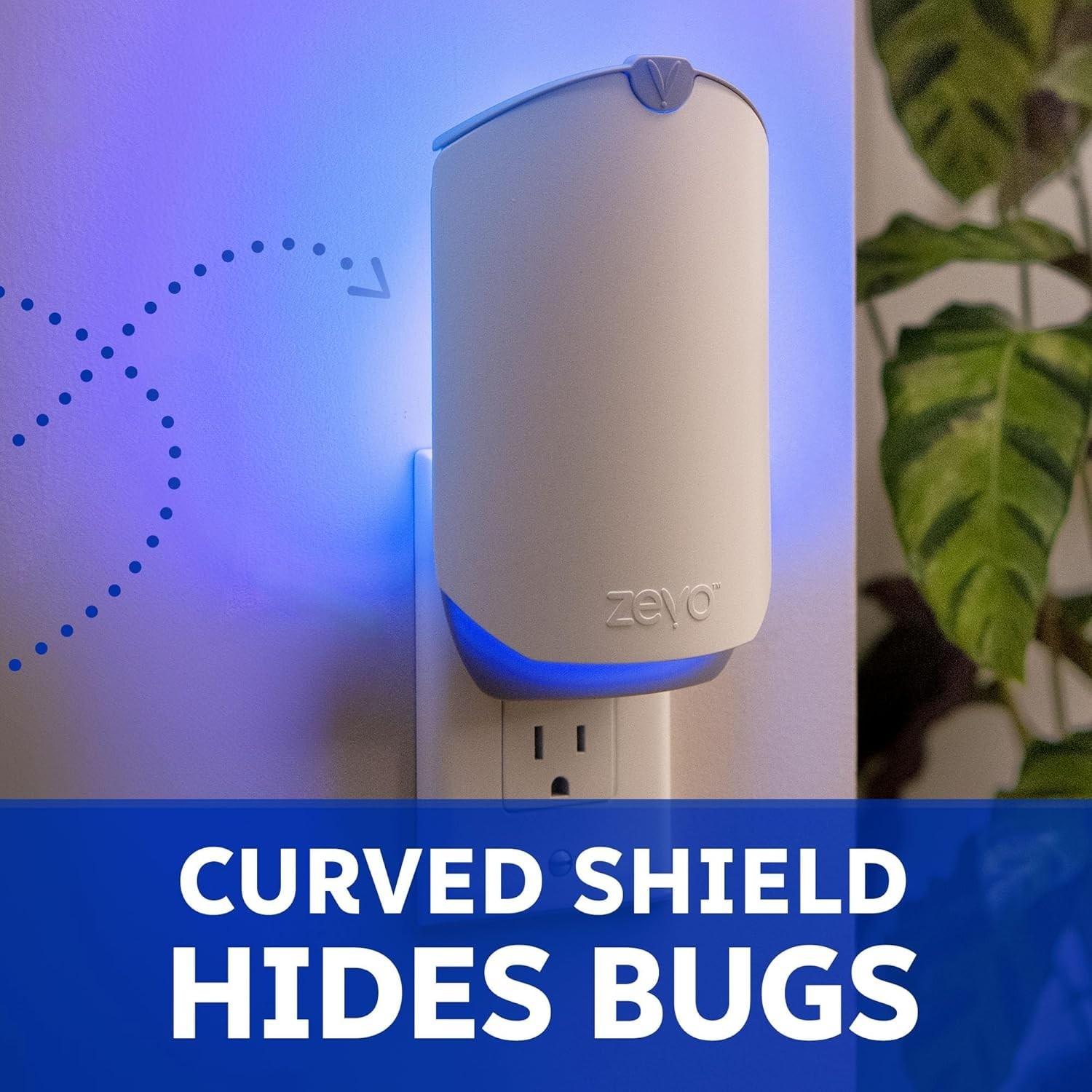 24/7 Indoor Fly Trap – Plug-in Bug Light with Easy No-Mess Cartridge Replacement