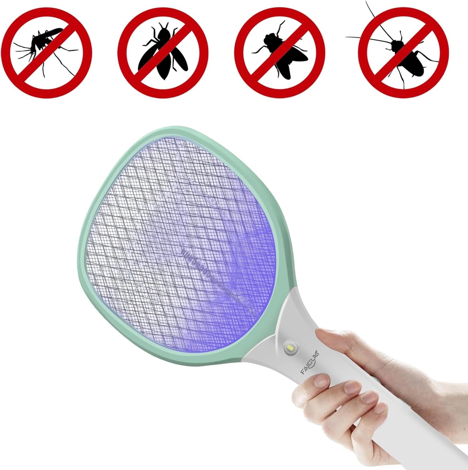 Modern Rechargeable Mosquito Zapper – 3000V Electric Swatter for Home/Outdoor