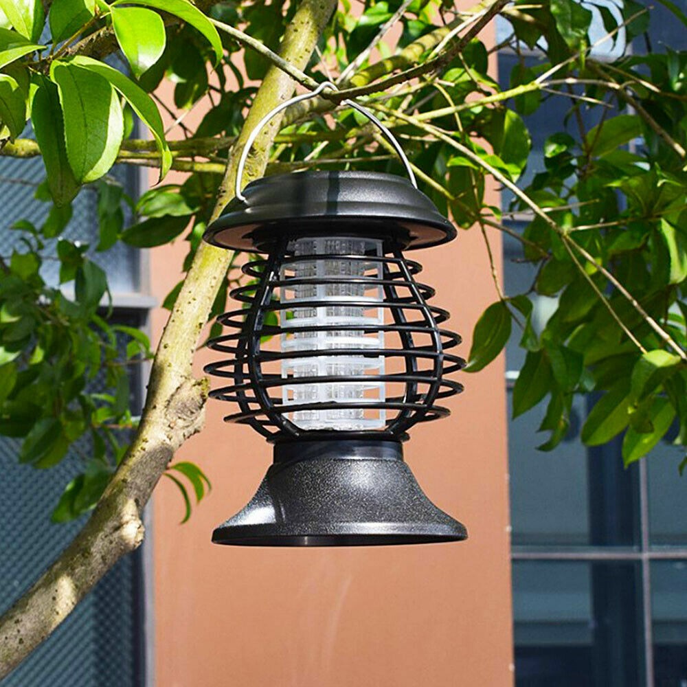 Solar Power Outdoor Mosquito Fly Bug Insect Zapper Killer Trap Lamp Stake Light