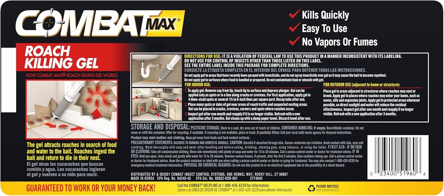 COMBAT Source Kill Max Roach Insect Killer Gel 60g